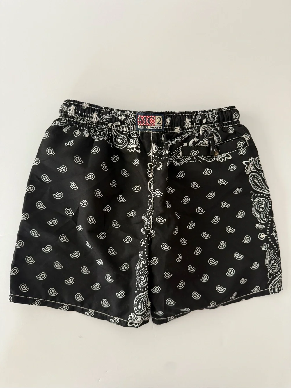 MC2 SAINT BAR CAPRESE JR SWIM SHORTS WITH BLACK BANDANA PRINT